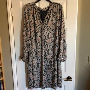 Grey paisley dress